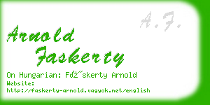 arnold faskerty business card